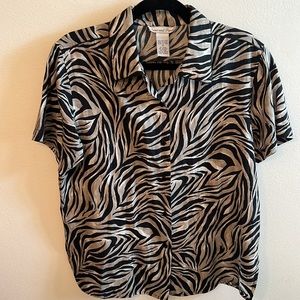 Anna and Frank silk short sleeve blouse